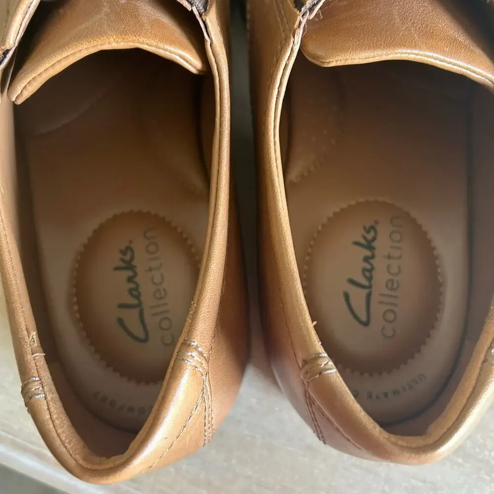 Clark’s men’s Timeless Oxford style brown leather shoe size 9​